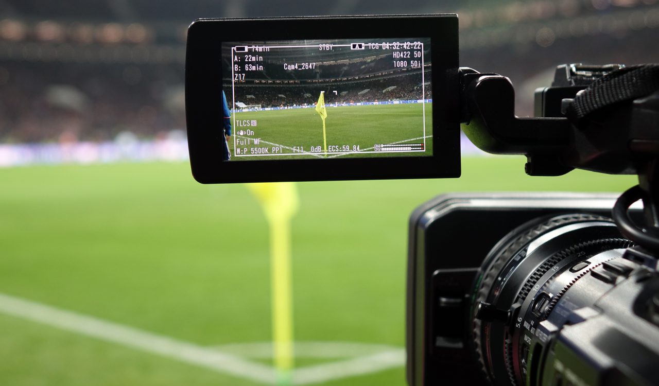 Gigabox Sports Content Production. Live broadcast of a football match.